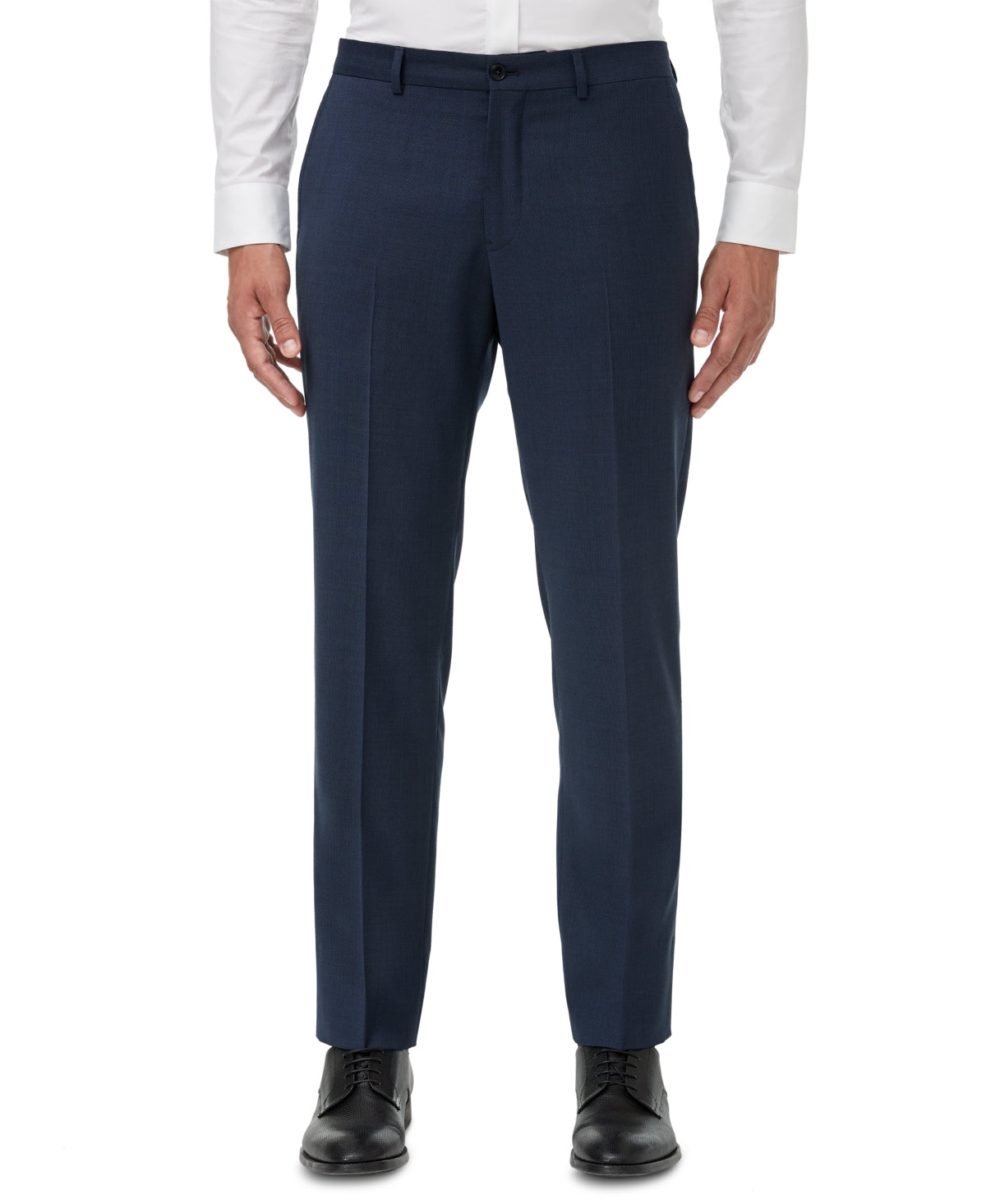 A|X ARMANI EXCHANGE Men's Dress Pants 34 x 32 Navy Blue Slim-Fit Birdseye Wool