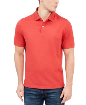 Club Room Men's Performance Polo Shirt Red Small