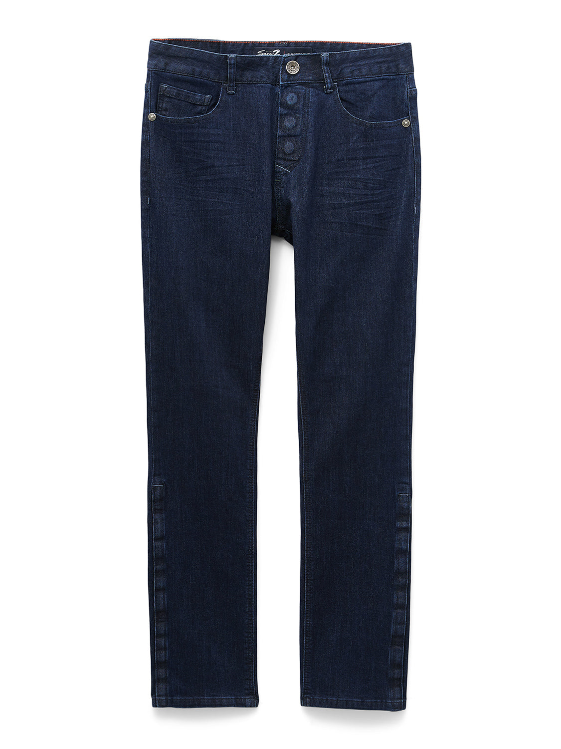 Seven7 Mens Vouvant Adaptive Slim Straight Fit Jeans Blue Rinse 30 x 30