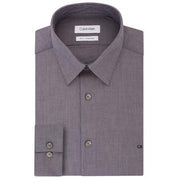 Calvin Klein Mens Slim-Fit Navy Dress Shirt 15.5 34 / 35 Blue