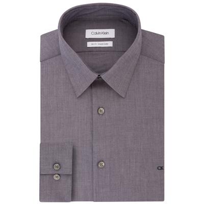 Calvin Klein Mens Slim-Fit Stretch Navy Shirt 15.5 / 34-35