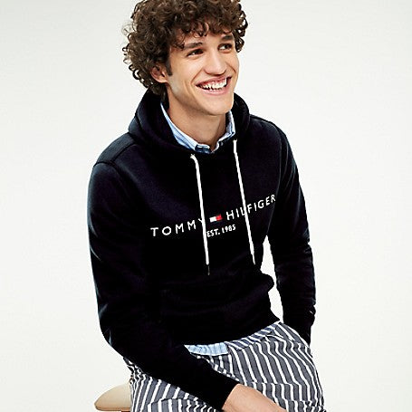 Tommy Hilfiger Mens Regular fit Long Sleeve Hoodie Sweatshirt XL Black