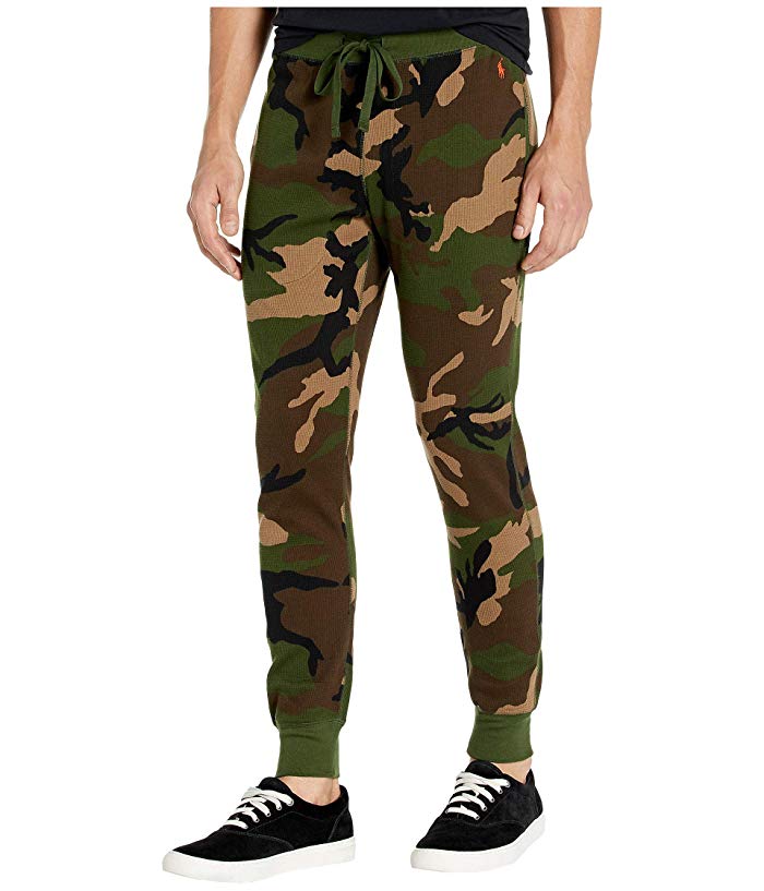 Ralph Lauren Mens Green Camo Pajama Surplus Pants Small