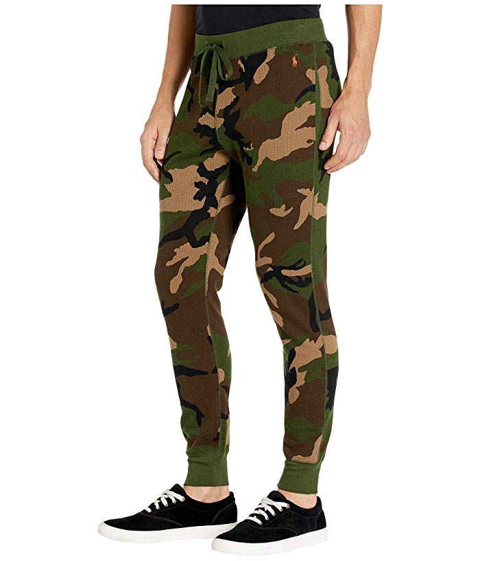Ralph Lauren Mens Green Camo Pajama Surplus Pants Small