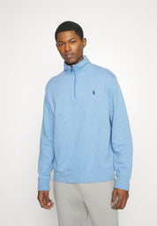 Ralph Lauren Polo Luxury Jersey Quarter-Zip Sweater XXL Soft Royal Heather Blue