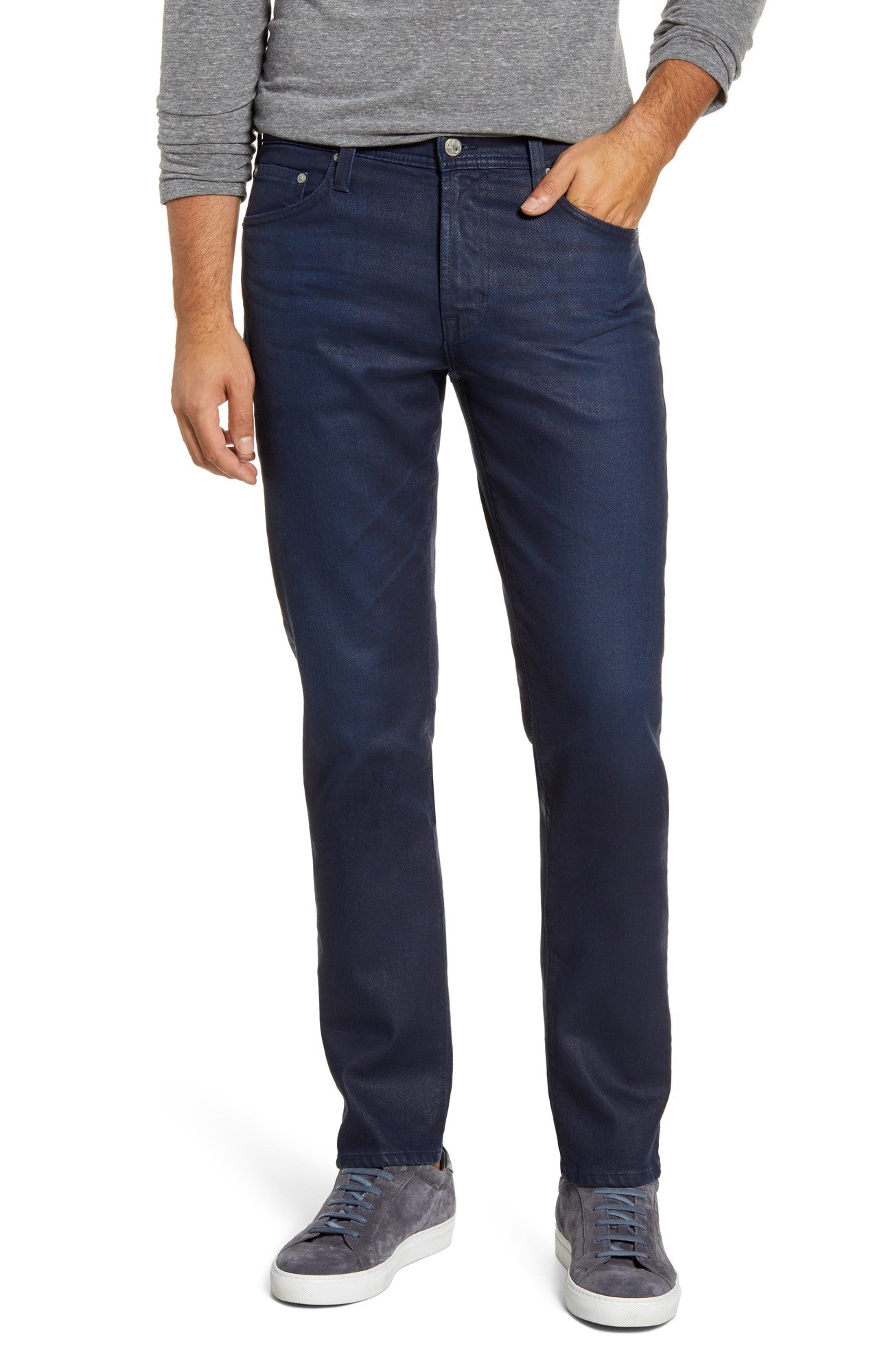 AG Adriano Goldschmied Everett Mens Slim Straight Fit Jeans Pants 32 x 34 Blue Solid
