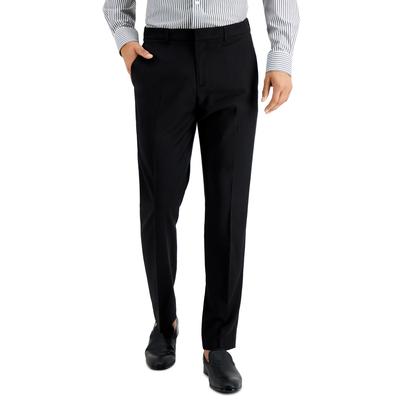 Perry Ellis Mens Slim fit Dress Pants 36 / 30 Black Solid Stretch