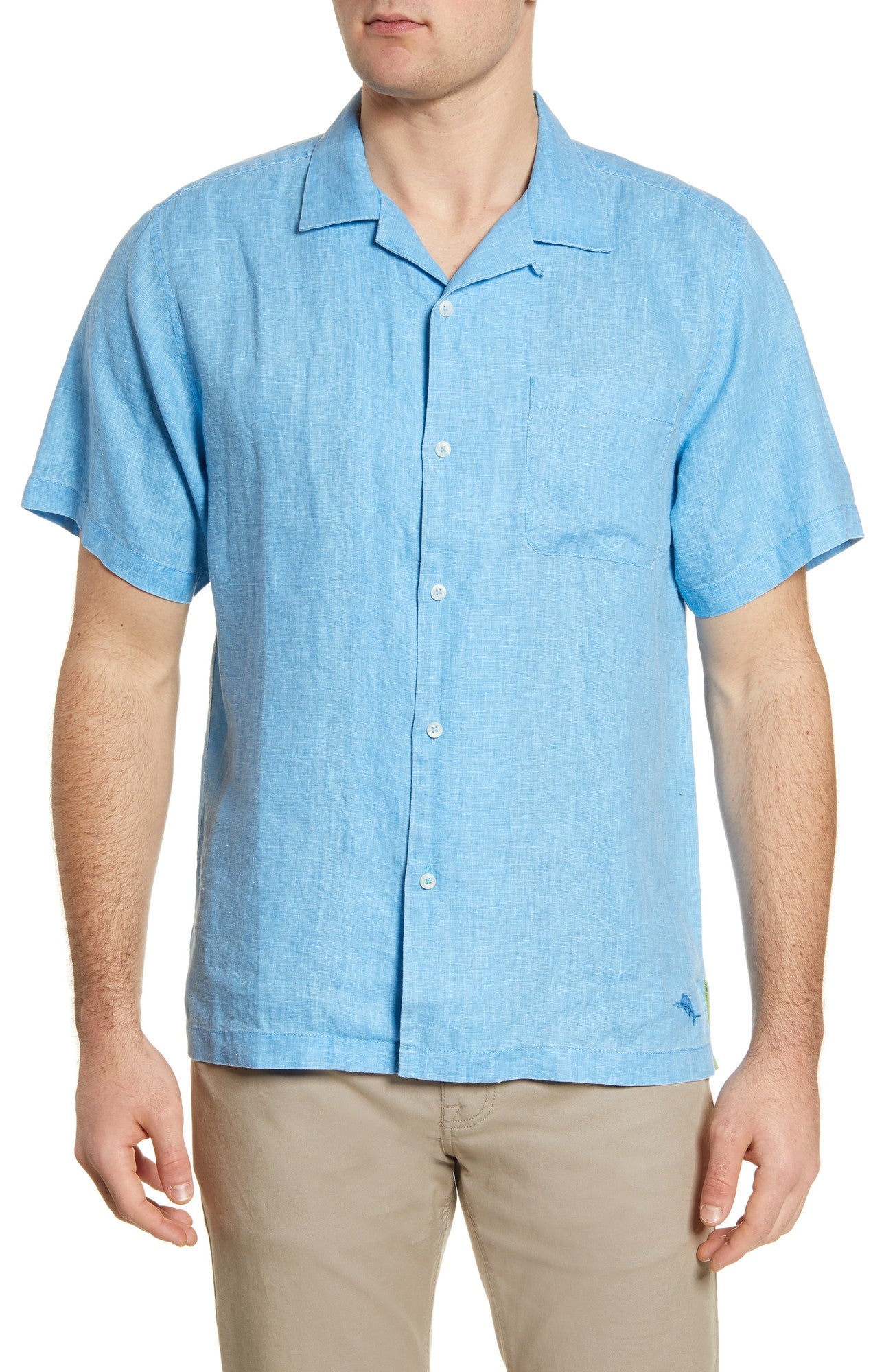 Tommy Bahama Men's Blue Yonder Casual Button Down Shirt Large
