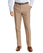 Bar III Men's Slim-Fit Tan Pinstripe Linen Dress Pants 32 x 30