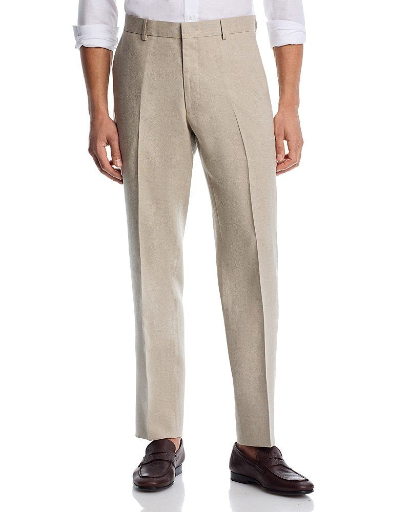 Vince Mens Slim fit Linen Dress Pants Size 32 Tan Oatmeal