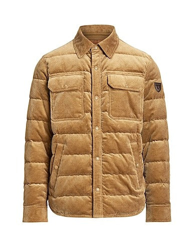 Polo Ralph Lauren Men's Quilted Corduroy Down Jacket Large Tan / Light Brown