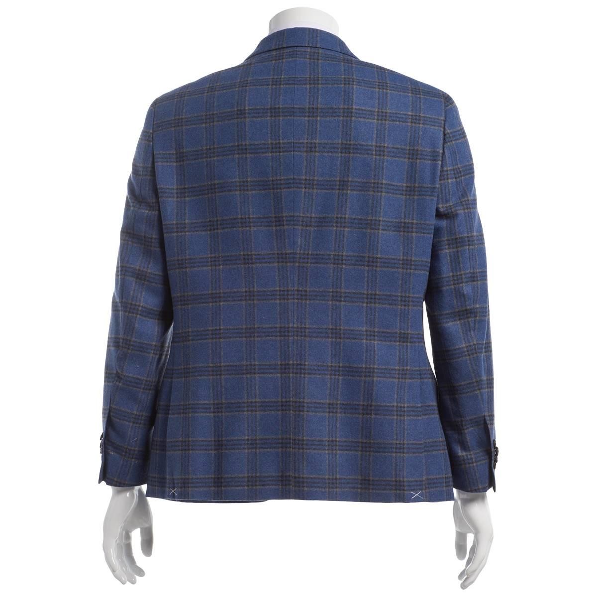 Nautica Mens Modern fit Wool Sport Coat Blazer 46 R Blue Plaid