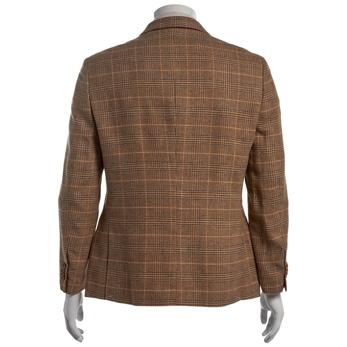 Nautica Mens Modern fit Sport Coat Blazer 42 R Brown Plaid