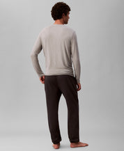 Calvin Klein Mens Henley Sleep Shirt Gray Heather Large