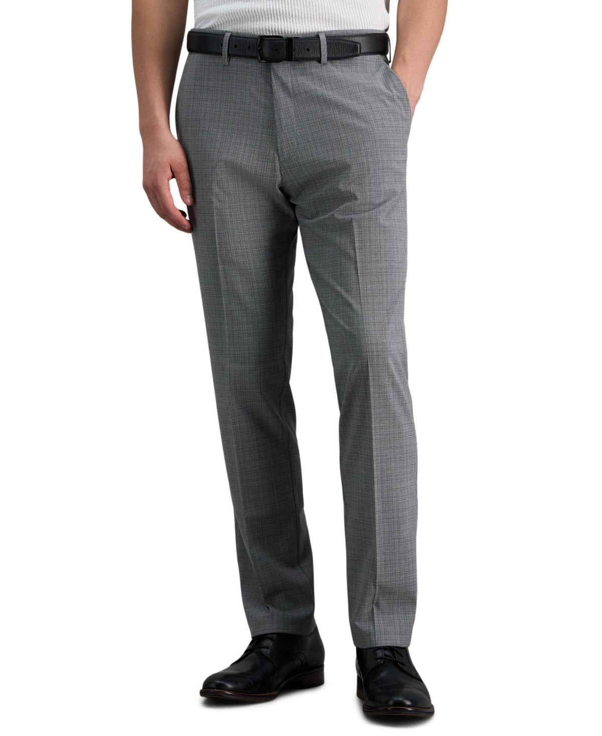 Kenneth Cole Reaction Mens Slim fit Dress Pants 32 / 29 Gray Plaid
