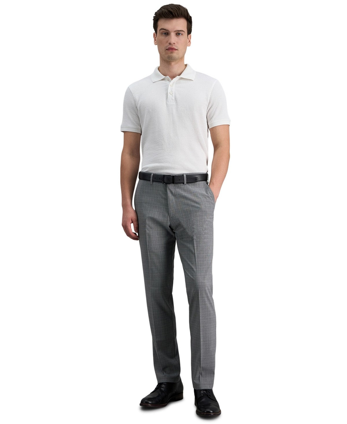 Kenneth Cole Reaction Mens Slim fit Dress Pants 32 / 29 Gray Plaid