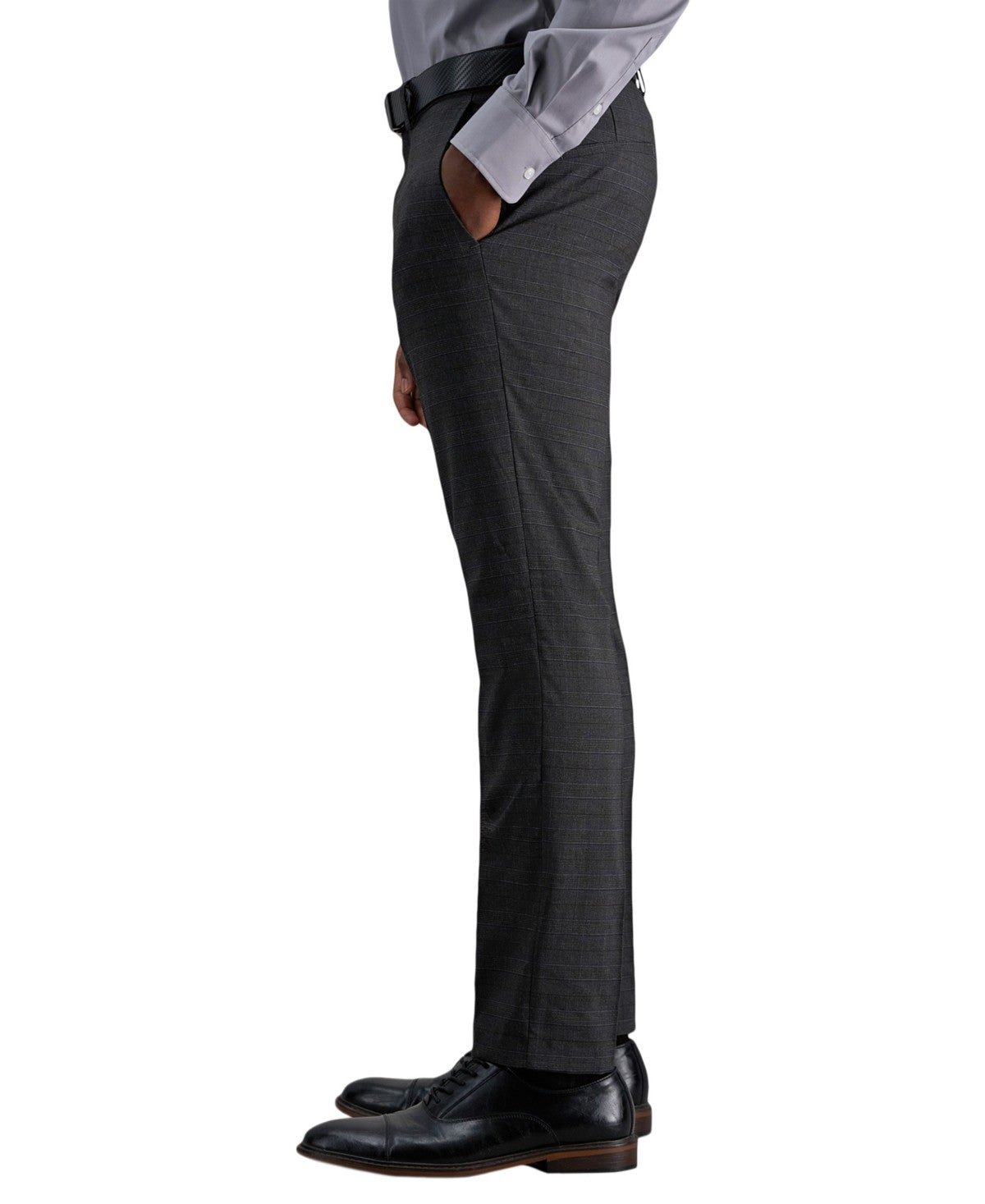 Kenneth Cole Reaction Mens Slim fit Dress Pants 38 / 32 Charcoal Grey Plaid