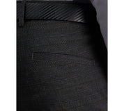 Kenneth Cole Reaction Mens Slim fit Dress Pants 38 / 32 Charcoal Grey Plaid