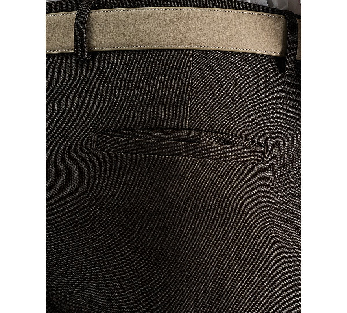 Kenneth Cole Mens Slim fit Dress Pants 33 / 30 Brown Solid