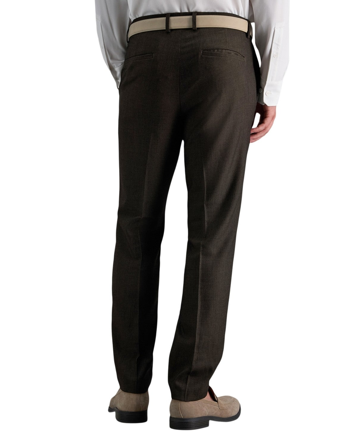 Kenneth Cole Mens Slim fit Dress Pants 33 / 30 Brown Solid