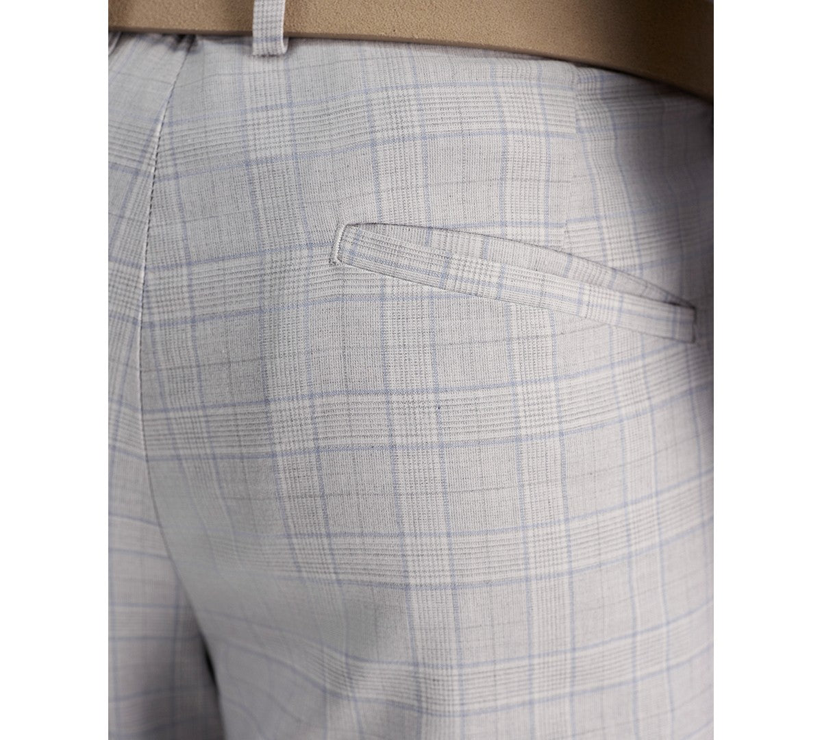 Kenneth Cole Reaction Mens Slim fit Dress Pants 34 / 29 Grey Plaid
