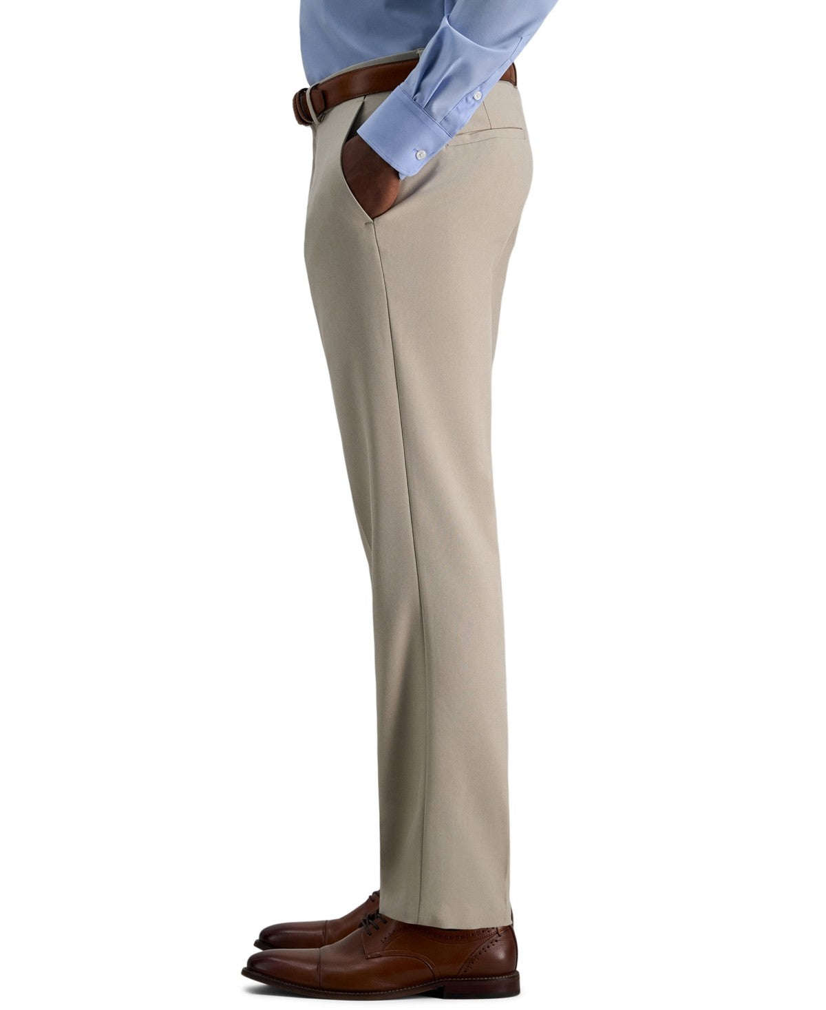 Kenneth Cole Mens Modern fit Dress Pants 33 / 30 String Beige Check