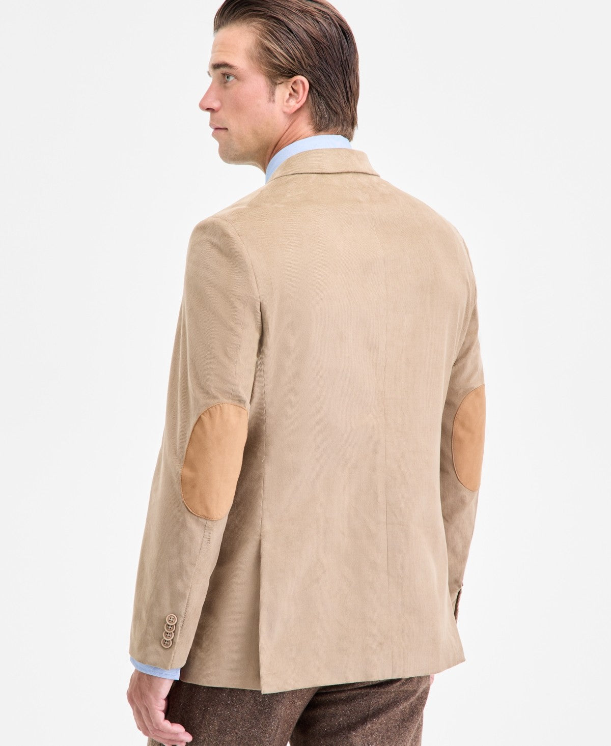 Nautica Mens Modern fit Cotton Corduroy Sport Coat Blazer 40 L Beige Tan Solid