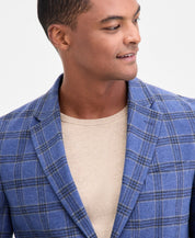 Nautica Mens Modern fit Sport Coat Blazer 38 R Blue Plaid