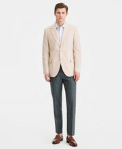 Nautica Mens Modern fit Linen Sport Coat Blazer 46 R Tan Herringbone