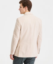 Nautica Mens Modern fit Linen Suit Jacket Blazer 46 L Tan Herringbone