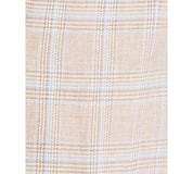 Nautica Mens Modern fit Linen Cotton Sport Coat Blazer 38 S Tan Blue Plaid
