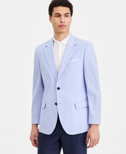Nautica Mens Modern fit Sport Coat Blazer 48 R Blue Solid Stretch