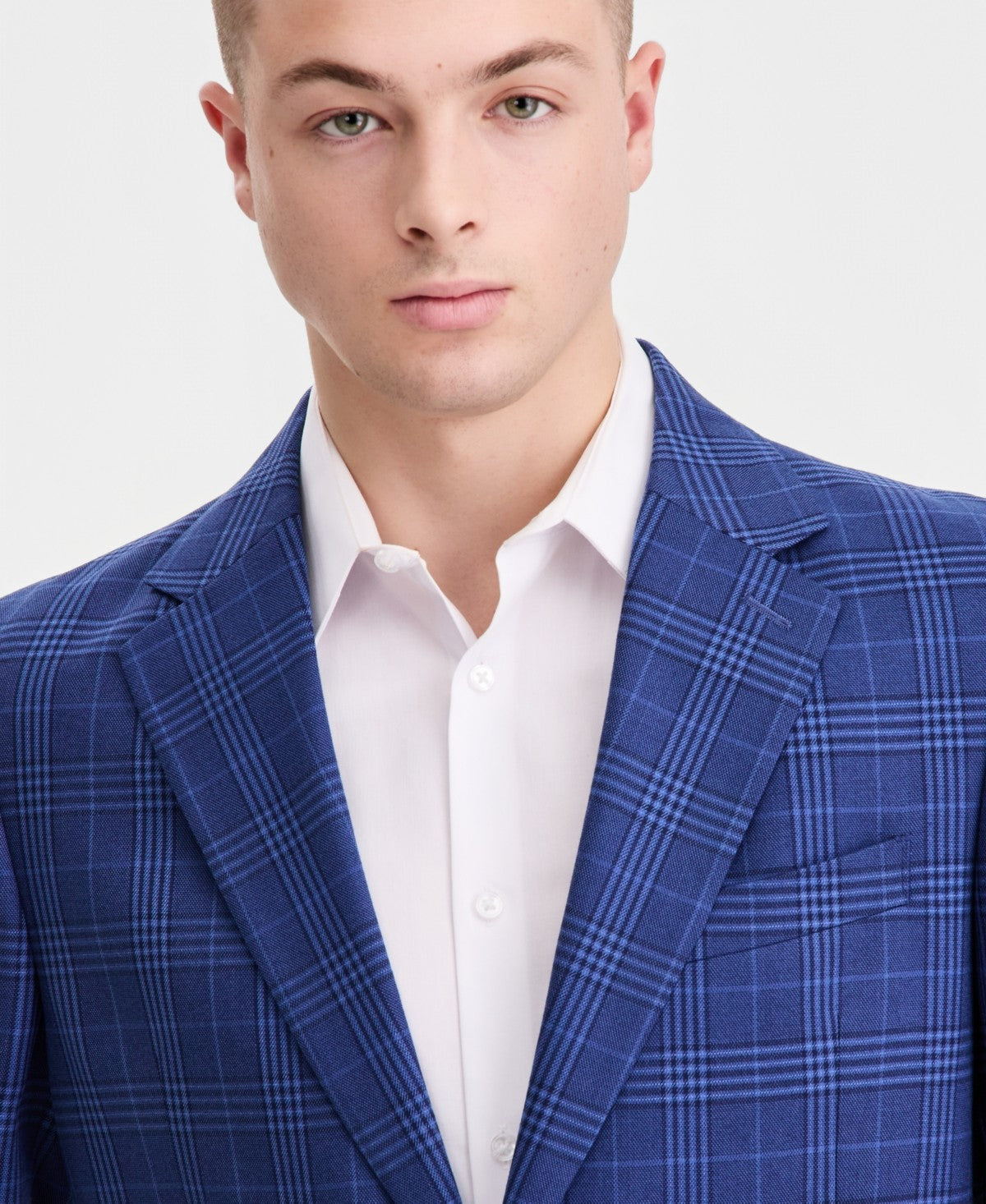 Nautica Mens Modern fit Sport Coat Blazer 44 L Blue Plaid