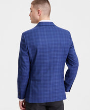 Nautica Mens Modern fit Sport Coat Blazer 44 L Blue Plaid