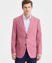 Nautica Mens Modern fit Sport Coat Blazer 38 R Pink Plaid
