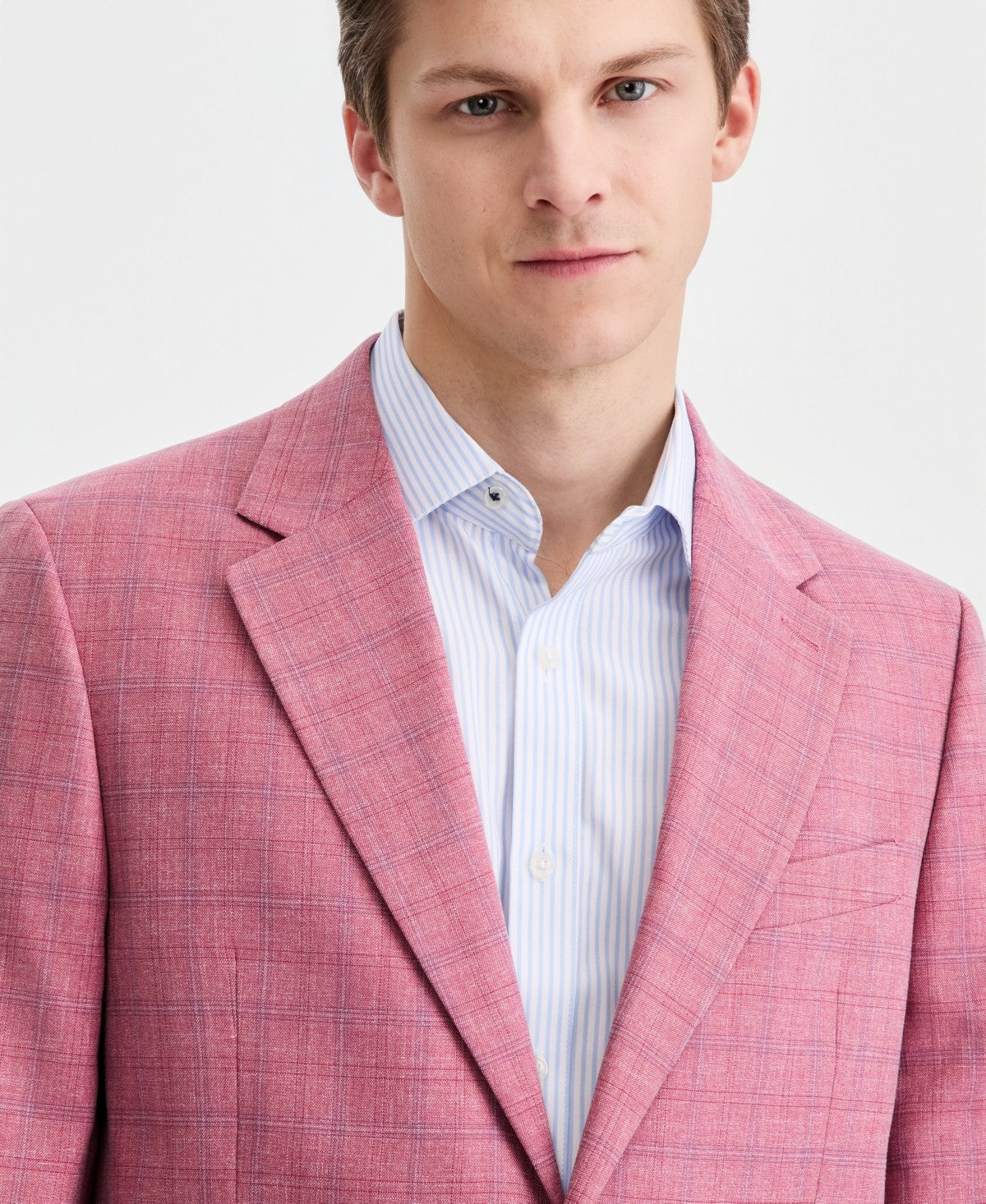 Nautica Mens Modern fit Sport Coat Blazer 38 R Pink Plaid