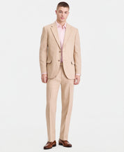 Nautica Mens Modern fit Linen  Cotton 2 Piece Suit 46 R Pants 40 / 32 Tan Beige