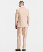 Nautica Mens Modern fit Linen  Cotton 2 Piece Suit 46 R Pants 40 / 32 Tan Beige