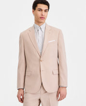 Nautica Mens Modern fit 2 Piece Suit 44 L Pants 38 / 34 Tan Solid
