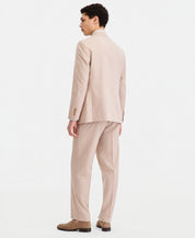 Nautica Mens Modern fit 2 Piece Suit 44 L Pants 38 / 34 Tan Solid