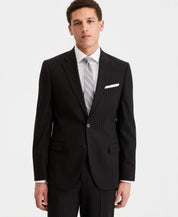 Nautica Mens Modern fit 2 Piece Suit 48 R Pants 42 / 32 Black Striped