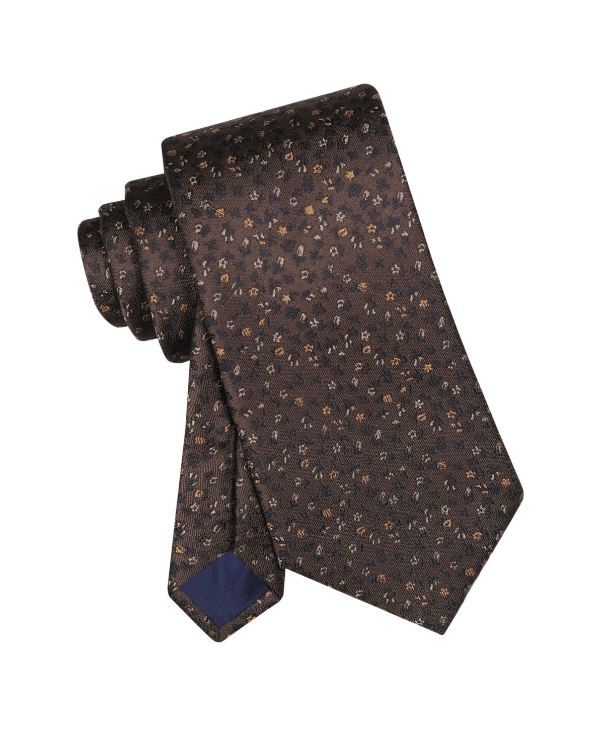 Tommy Hilfiger Mens Harmony Floral Neck Tie Brown