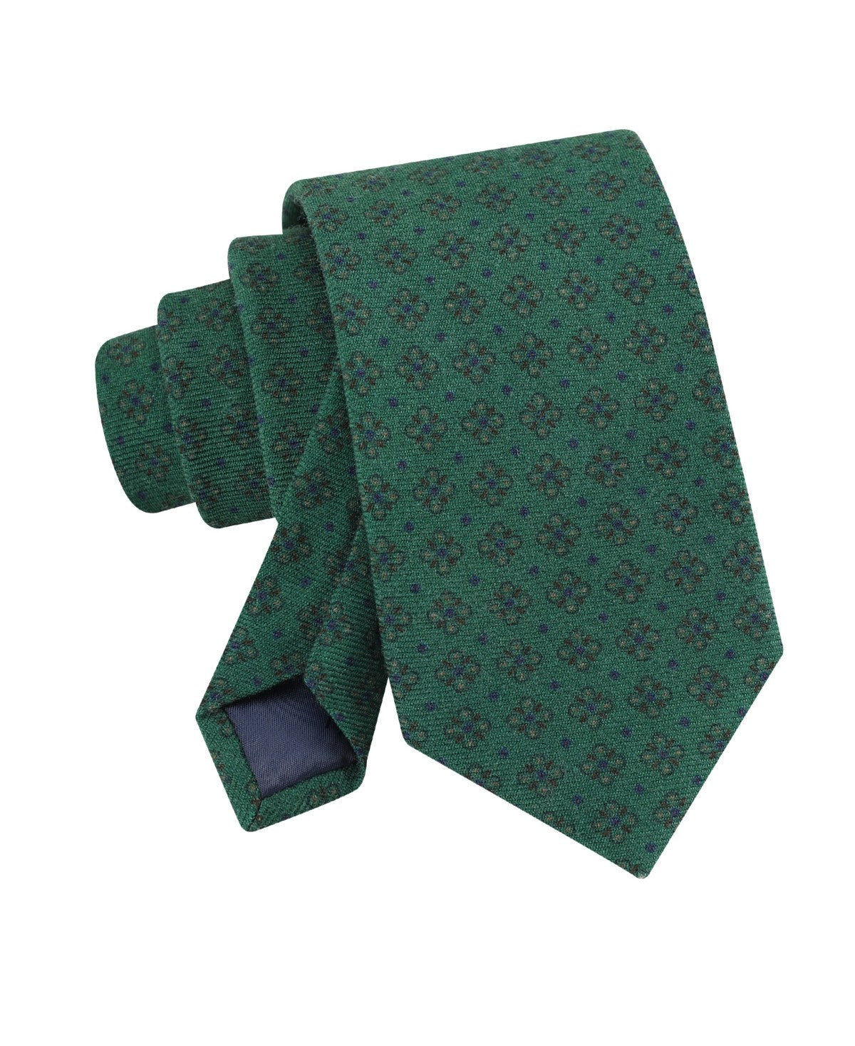 Tommy Hilfiger Mens Hayden Neat Print Neck Tie Hunter Green