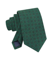 Tommy Hilfiger Mens Hayden Neat Print Neck Tie Hunter Green
