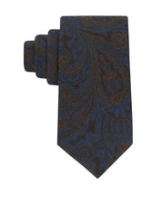 Tommy Hilfiger Mens Hadley Paisley Print Neck Tie Brown