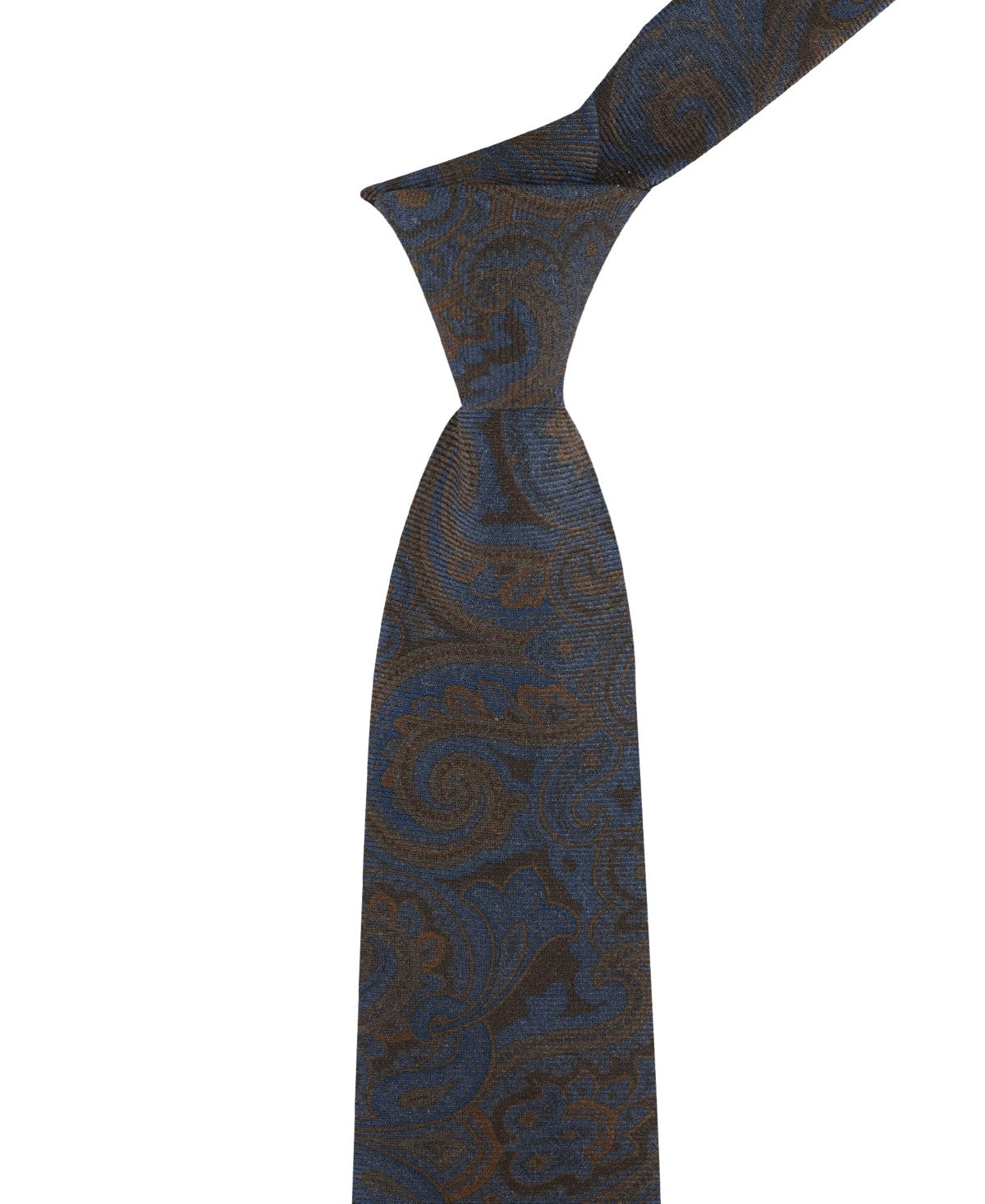 Tommy Hilfiger Mens Hadley Paisley Print Neck Tie Brown