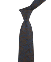 Tommy Hilfiger Mens Hadley Paisley Print Neck Tie Brown