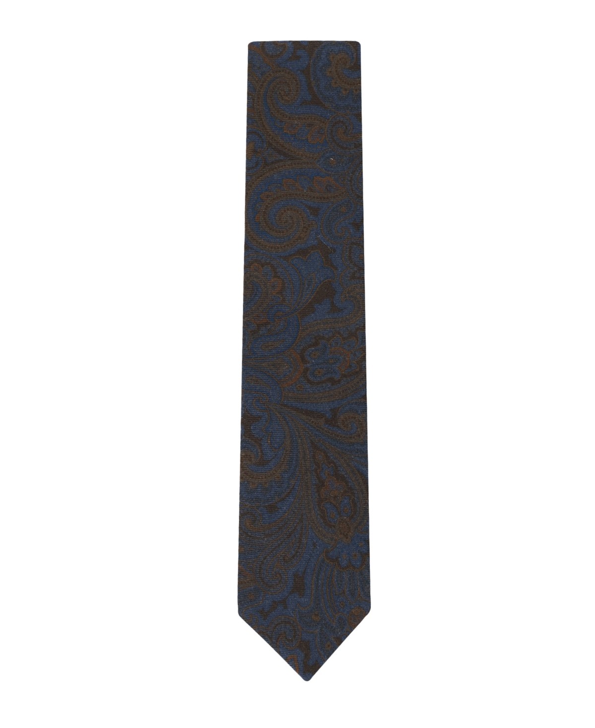 Tommy Hilfiger Mens Hadley Paisley Print Neck Tie Brown