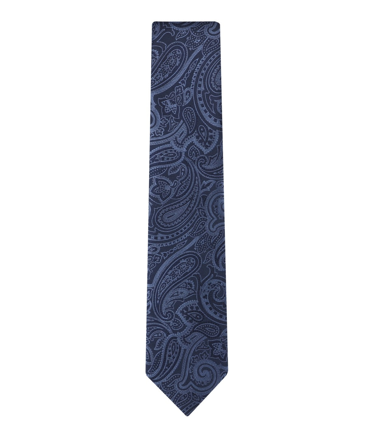 Tommy Hilfiger Mens Grant Micro Geometric Pattern Classic Neck Tie Navy