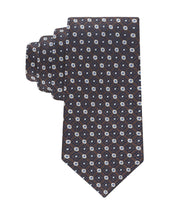 Tommy Hilfiger Mens Hugo Floral Medallion Pattern Classic Neck Tie Brown